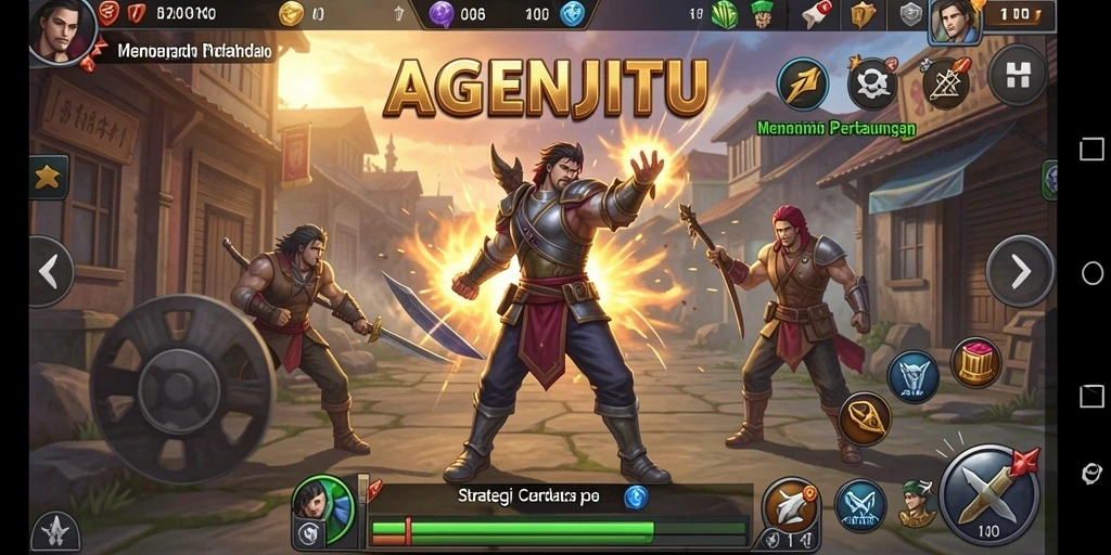 Tampilan gameplay AGENJITU yang menegangkan dan penuh strategi.