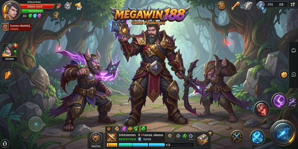 Tampilan gameplay epic dari MEGAWIN188 di dunia MMORPG.