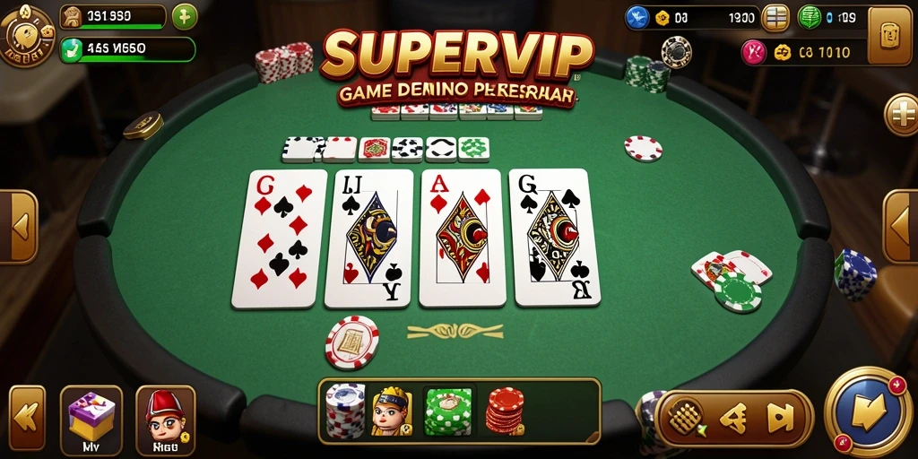 Screenshot gameplay SUPERVIP menampilkan momen seru permainan Domino.